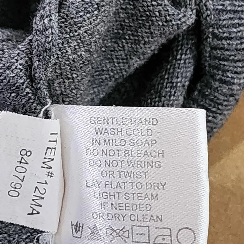 Orvis Sweater Mens Large Gray Cotton Silk Cashmere Collared Pullover Knit